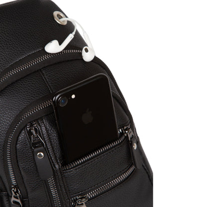 Lederax Suni Deri Çift Taraf Askılı Göğüs Çantası Bodybag LD248