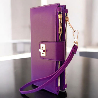 Lederax Suni Deri Kadın Kartlık Cüzdan LD254 Mor