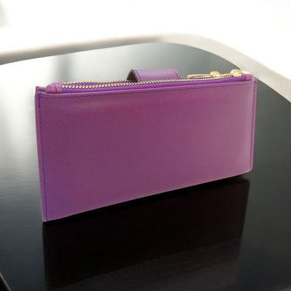 Lederax Suni Deri Kadın Kartlık Cüzdan LD254 Mor