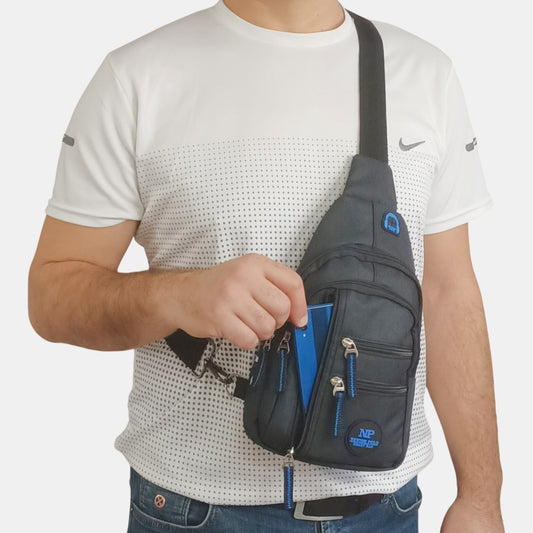 Lederax Çift Taraf Askılı Göğüs Çantası Bodybag LD266