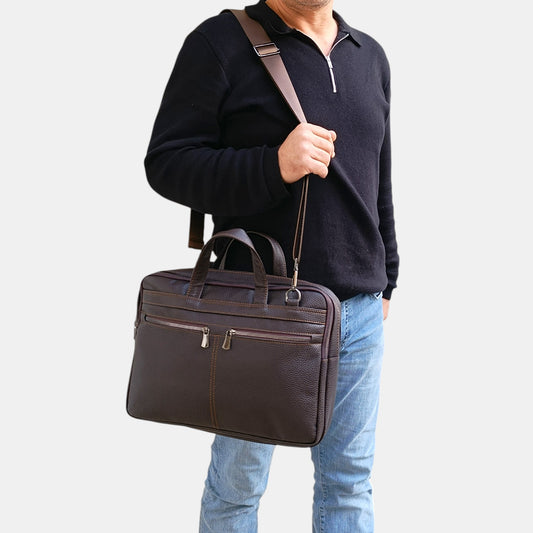 Lederax Suni Deri Laptop Çantası Evrak Çantası LD282