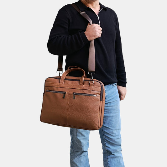 Lederax Suni Deri Laptop Çantası Evrak Çantası LD282