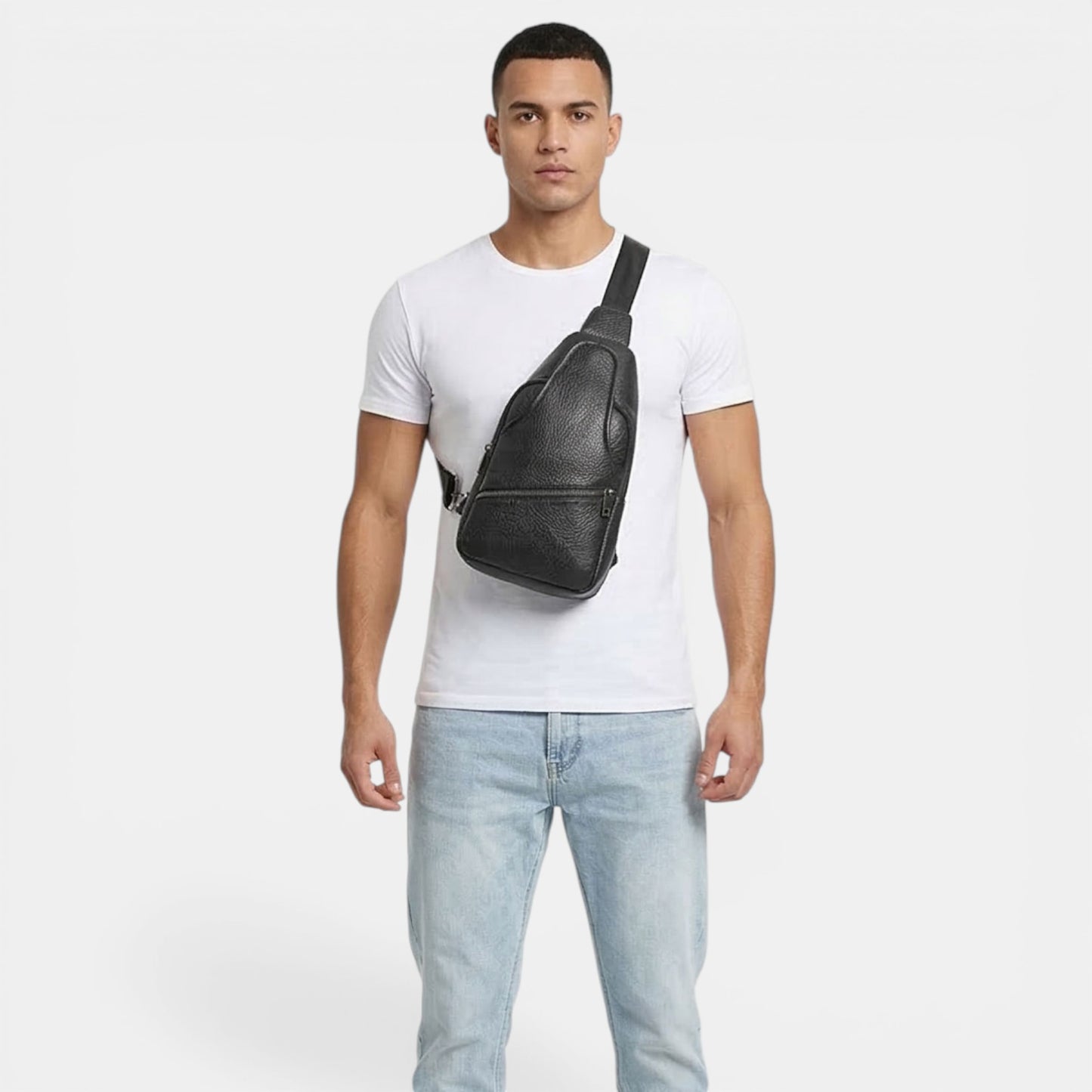 Lederax Hakiki Deri Çapraz Göğüs Çantası Bodybag LD315
