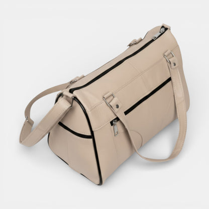 Lederax Hakiki Deri Beş Bölmeli Kadın El ve Omuz Çantası LD332