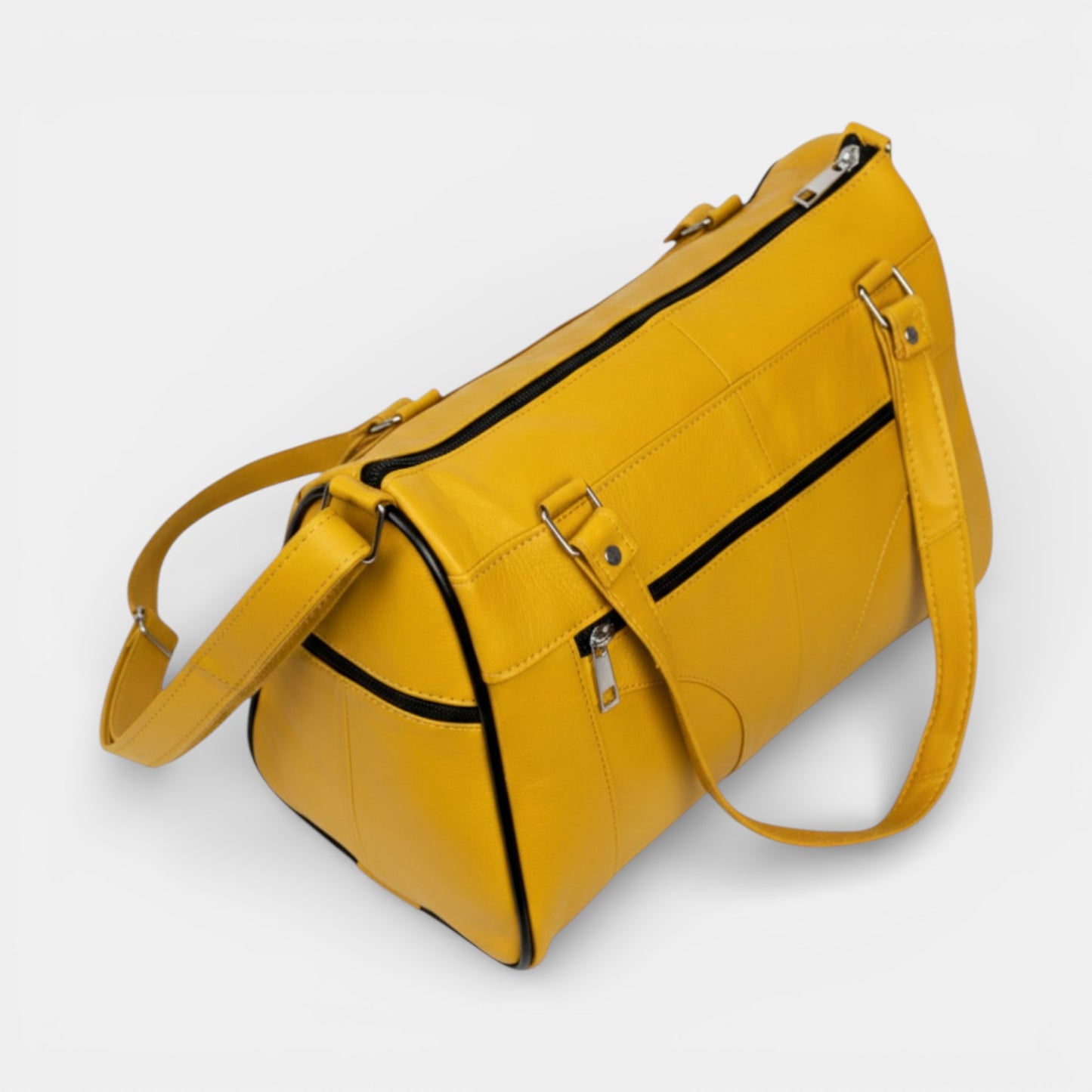 Lederax Hakiki Deri Beş Bölmeli Kadın El ve Omuz Çantası LD332