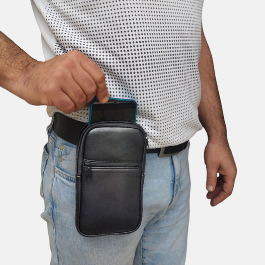 Lederax Hakiki Deri Kemere Takılan Büyük Boy Telefon Kılıfı LD482