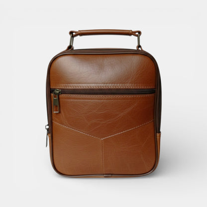 Lederax Hakiki Deri Çelik Kasalı Orta Boy Dikey El Çantası LD507