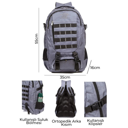 Lederax 50LT Geniş Hacimli Dağcı Çantası Sırt Çantası LD598
