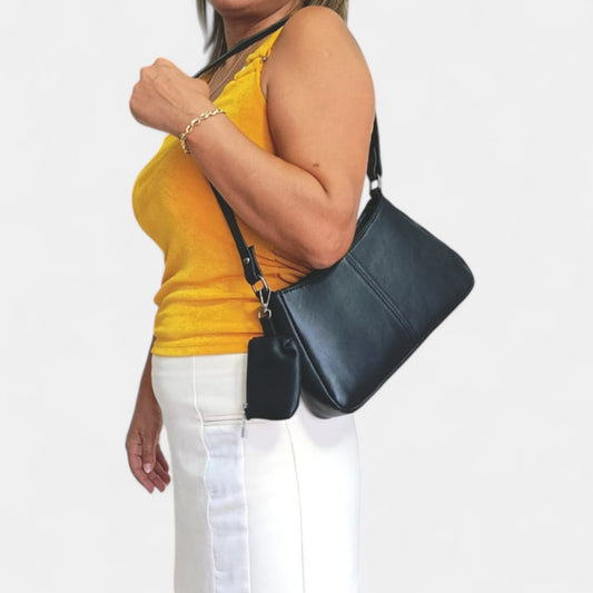 Lederax Hakiki Deri Baget Omuz Çantası LD611