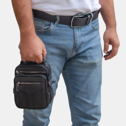 Lederax Hakiki Deri Kasalı El Çantası Omuz Çantası Küçük Boy LD613