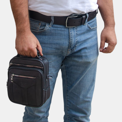 Lederax Hakiki Deri Kasalı El Çantası Omuz Çantası Orta Boy LD613