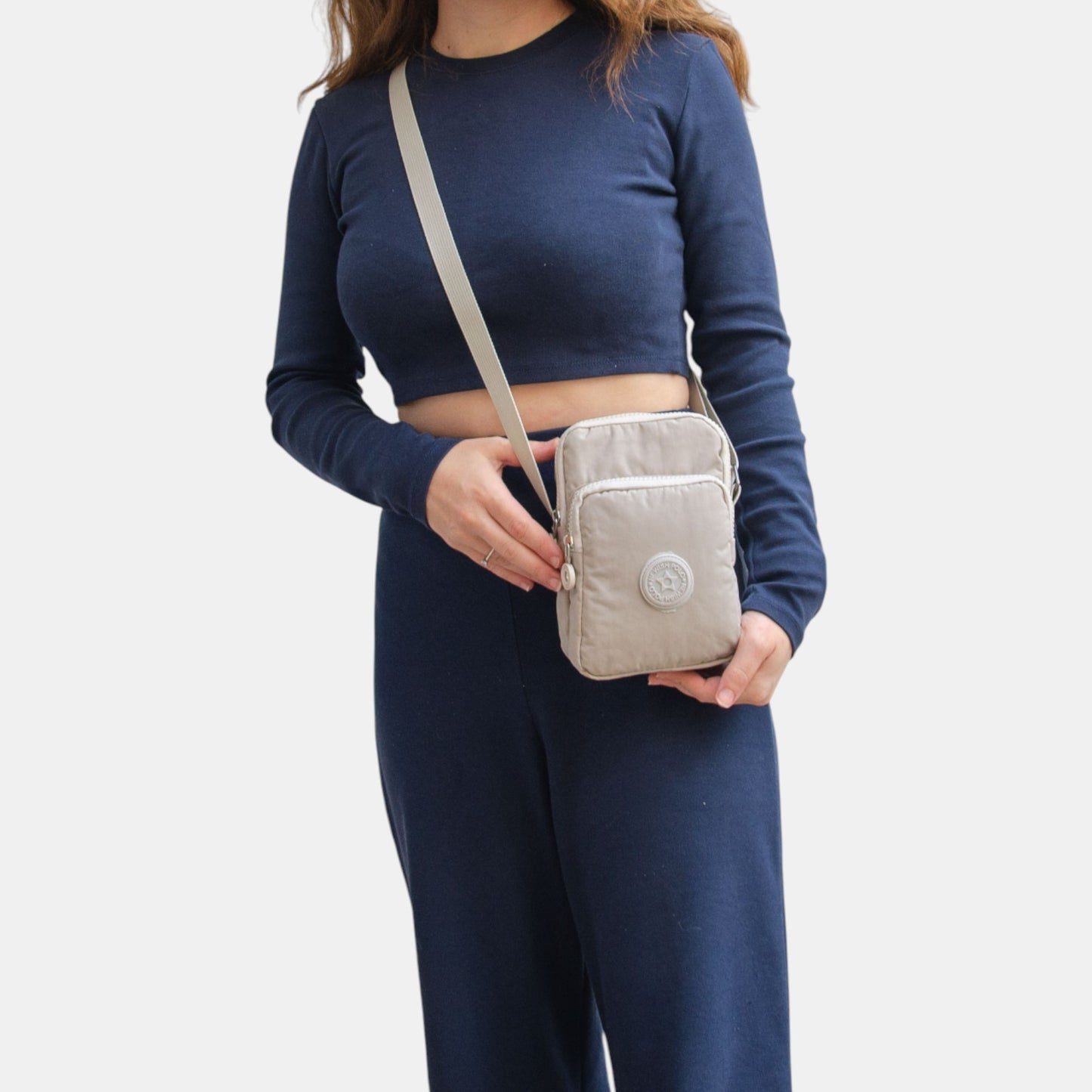 Lederax Krinkıl Kumaş Mini Omuz Çantası Çapraz Çanta LD614