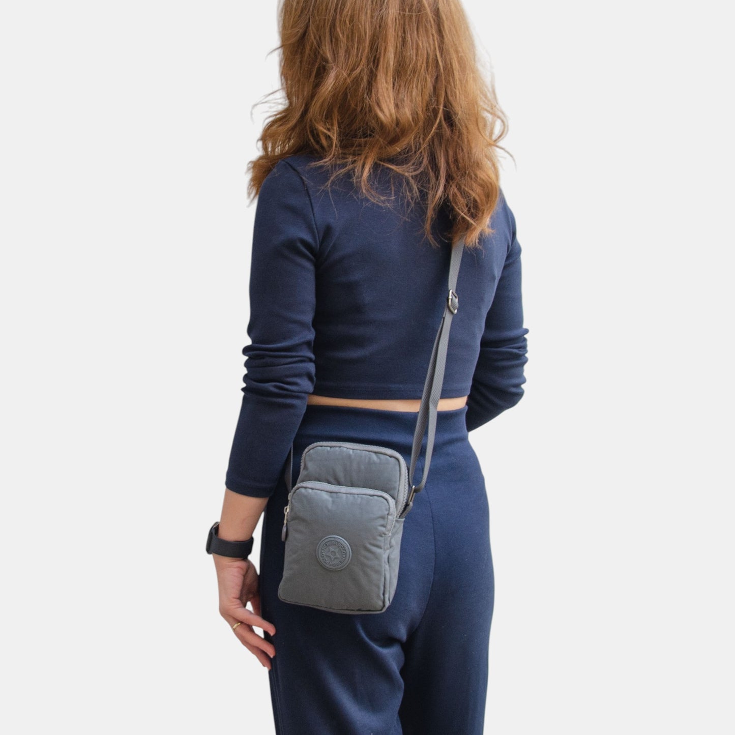 Lederax Krinkıl Kumaş Mini Omuz Çantası Çapraz Çanta LD614