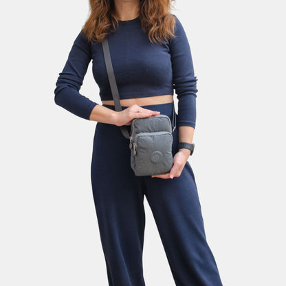 Lederax Krinkıl Kumaş Mini Omuz Çantası Çapraz Çanta LD614