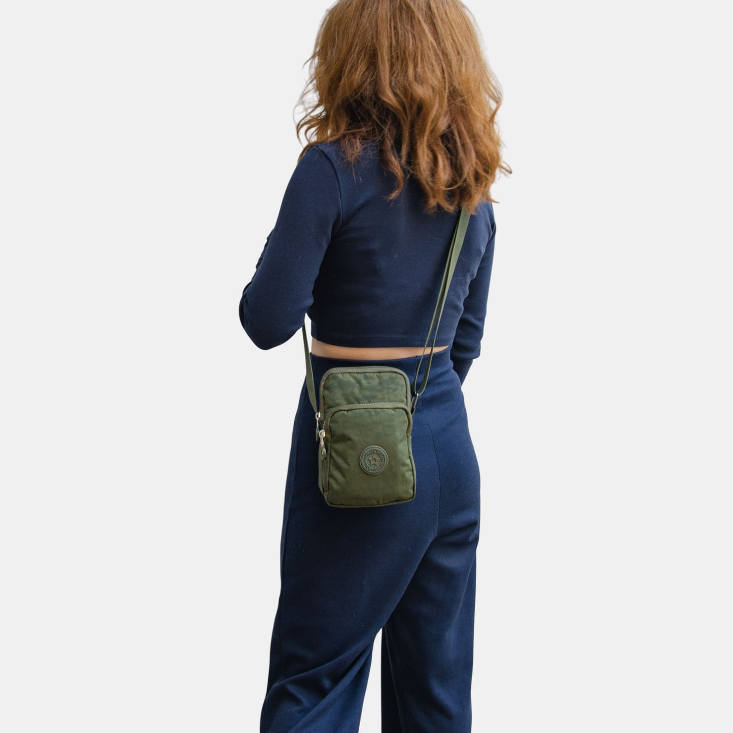 Lederax Krinkıl Kumaş Mini Omuz Çantası Çapraz Çanta LD614