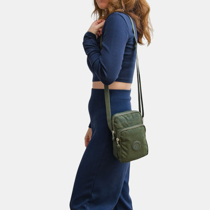 Lederax Krinkıl Kumaş Mini Omuz Çantası Çapraz Çanta LD614