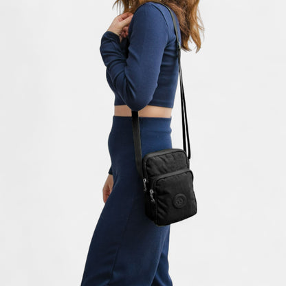 Lederax Krinkıl Kumaş Mini Omuz Çantası Çapraz Çanta LD614