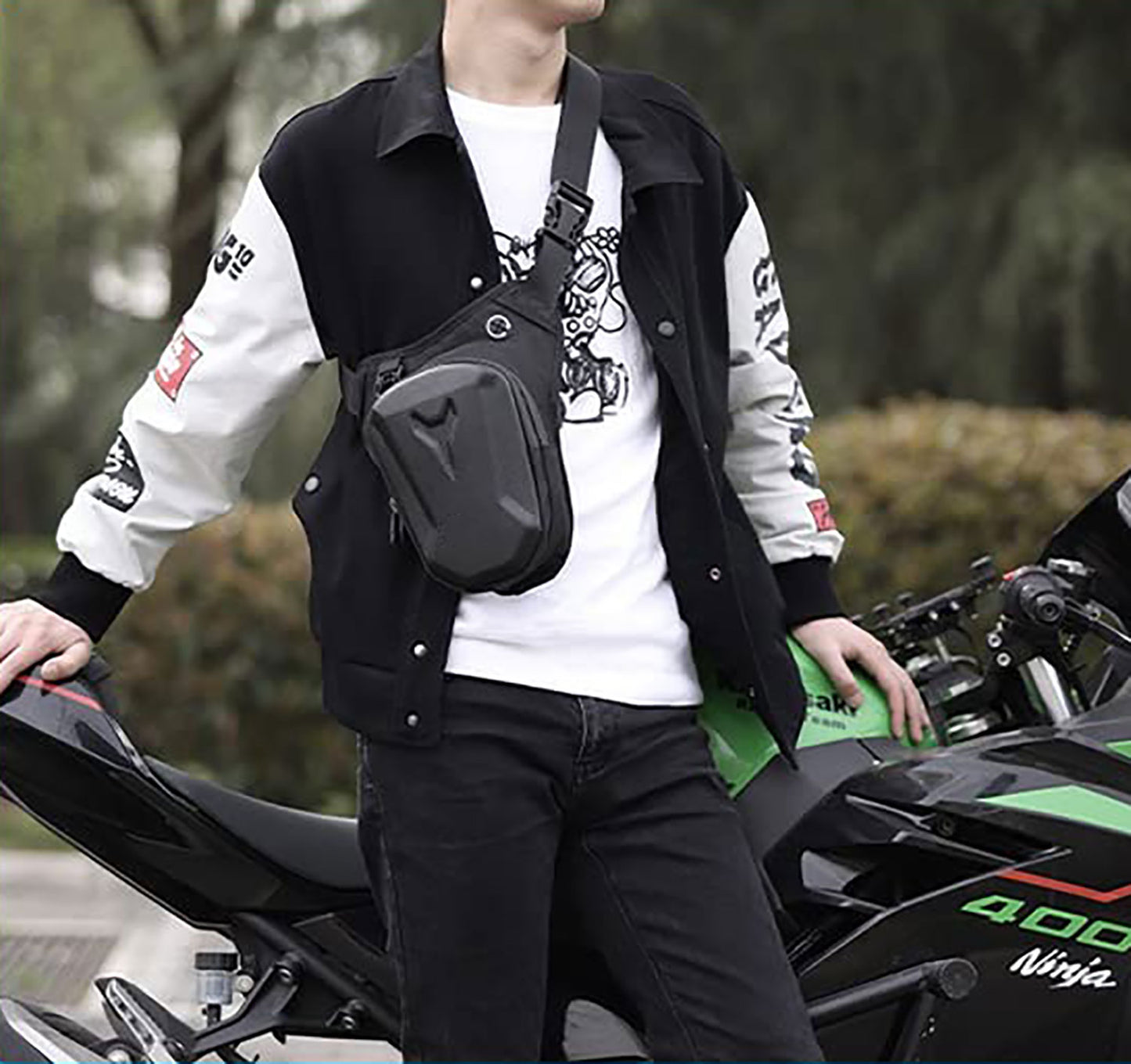 Lederax Motosiklet Bisiklet Scooter Bacak Çantası Bel Çantası LD617