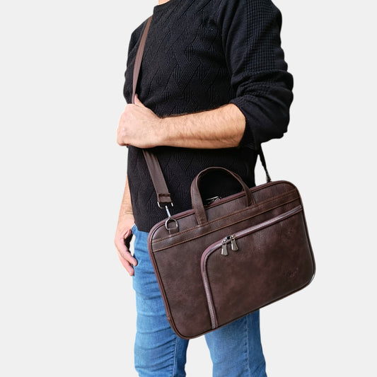 Lederax Suni Deri 15.6 İnç Slim Laptop Çantası LD618