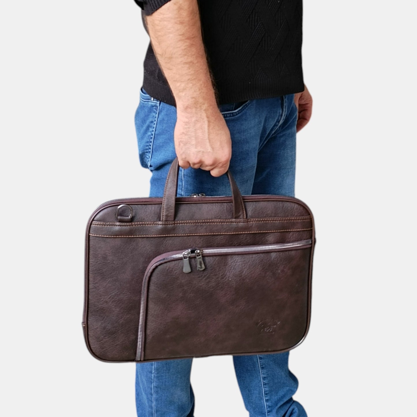 Lederax Suni Deri 15.6 İnç Slim Laptop Çantası LD618