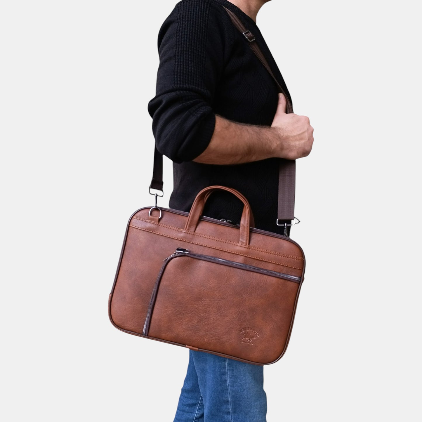 Lederax Suni Deri 15.6 İnç Slim Laptop Çantası LD618