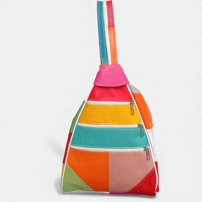 Lederax Hakiki Deri Çok Gözlü Sırt Ve Omuz Çantası LD619