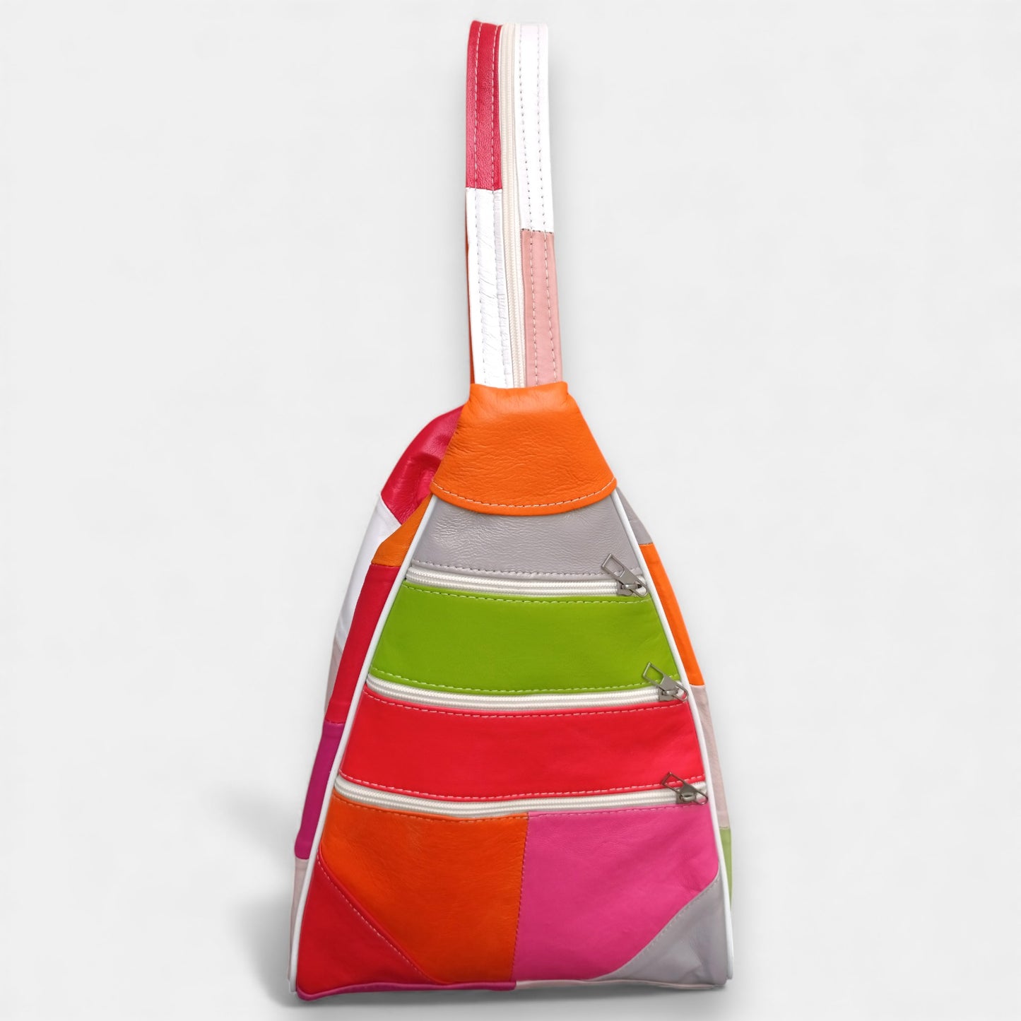 Lederax Hakiki Deri Çok Gözlü Sırt Ve Omuz Çantası LD619