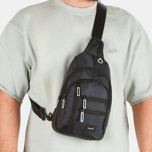 Lederax Çok Fonksiyonlu Çift Taraf Askılı Göğüs Çantası Bodybag LD620