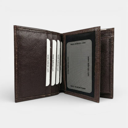 Lederax Hakiki Deri Dikey Erkek Cüzdan Bozuk Para Bölmeli LD627