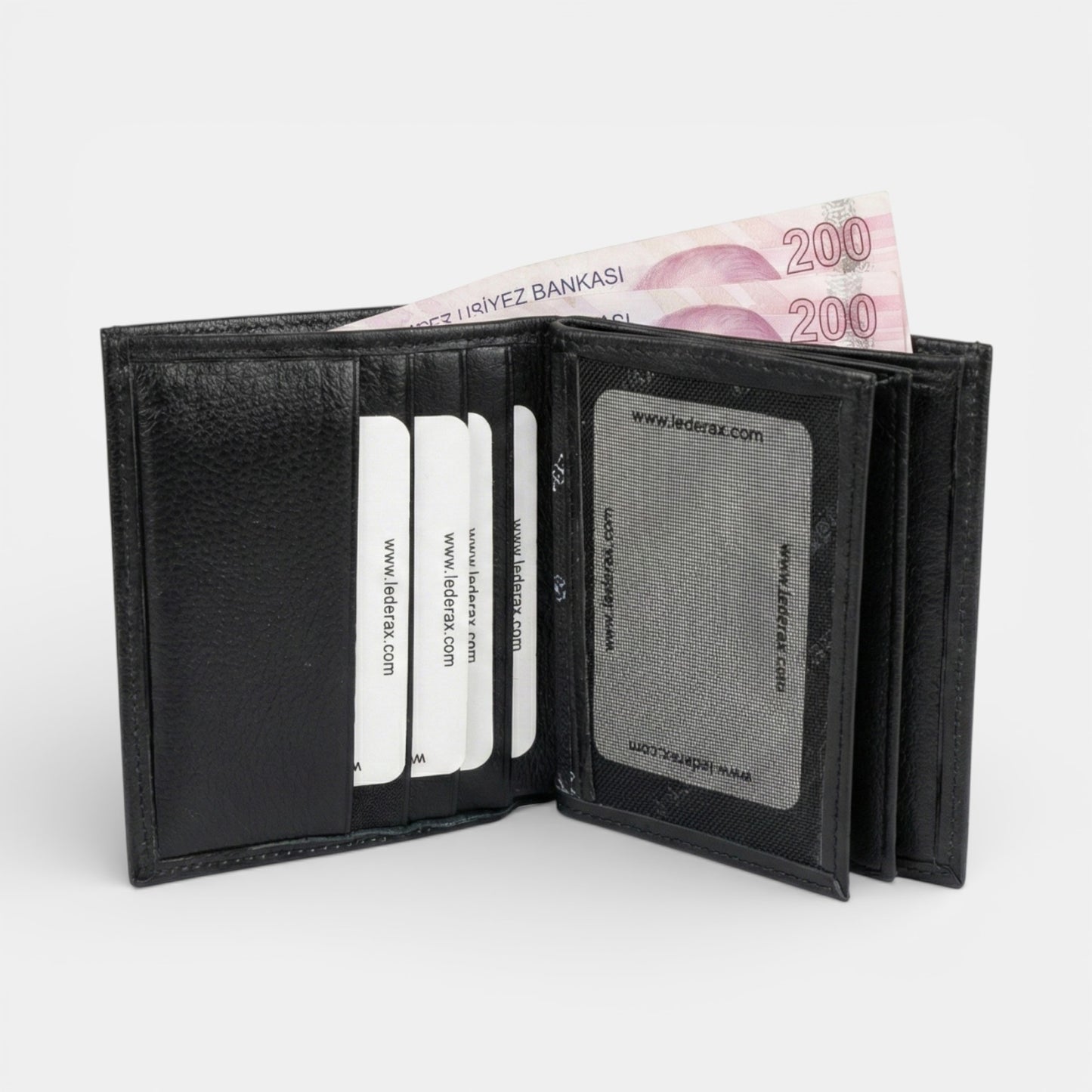 Lederax Hakiki Deri Dikey Erkek Cüzdan Bozuk Para Bölmeli LD627