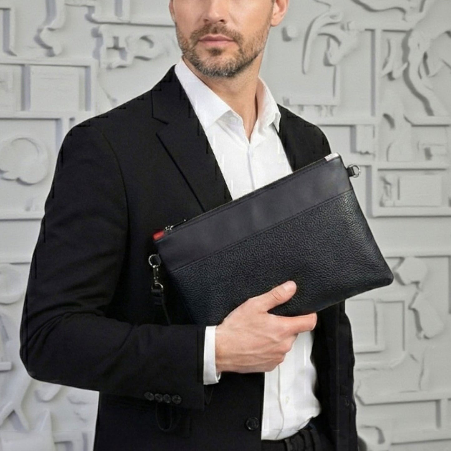 Lederax Suni Deri Clutch Çanta Portföy Çanta LD629