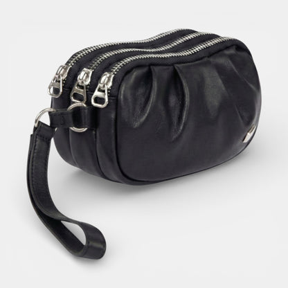 Lederax 3 Bölmeli Bilek Askılı Mini Cüzdan El Çantası LD634