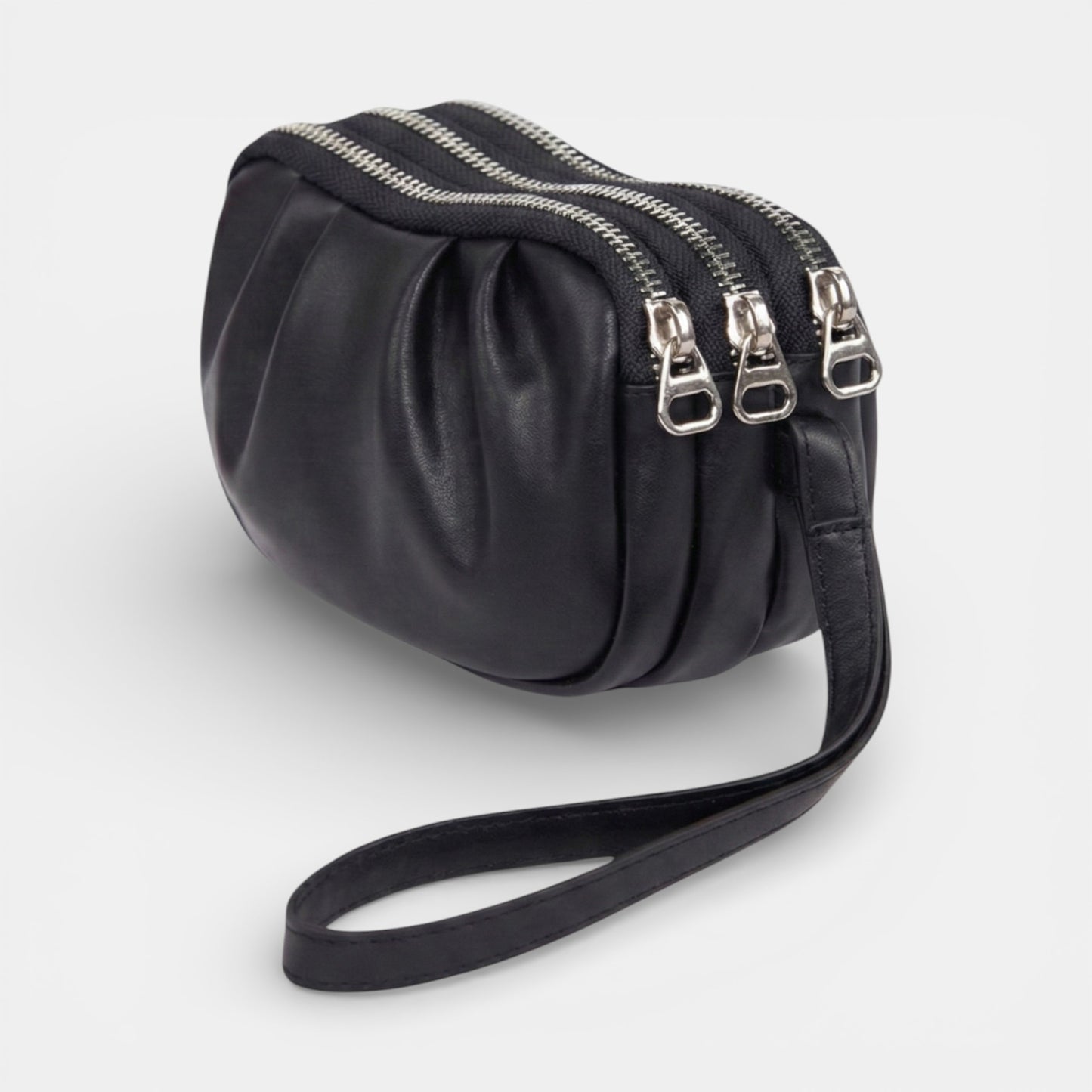 Lederax 3 Bölmeli Bilek Askılı Mini Cüzdan El Çantası LD634