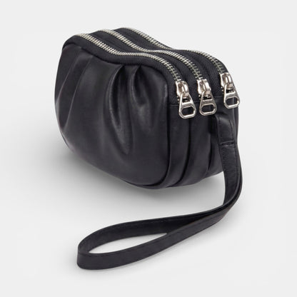 Lederax 3 Bölmeli Bilek Askılı Mini Cüzdan El Çantası LD634