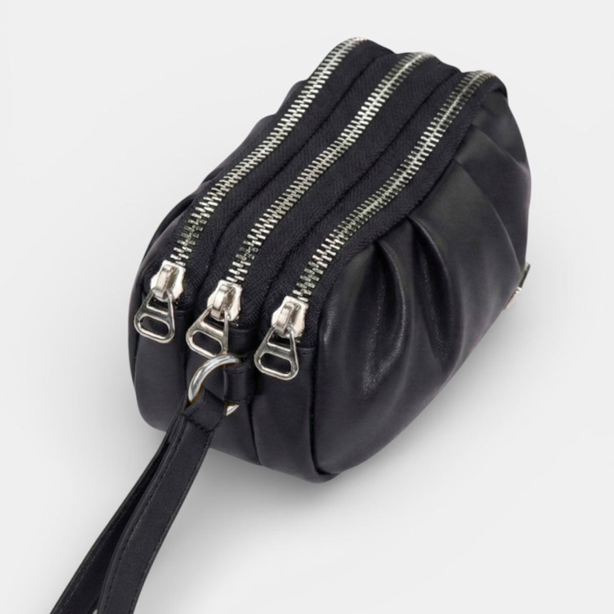 Lederax 3 Bölmeli Bilek Askılı Mini Cüzdan El Çantası LD634