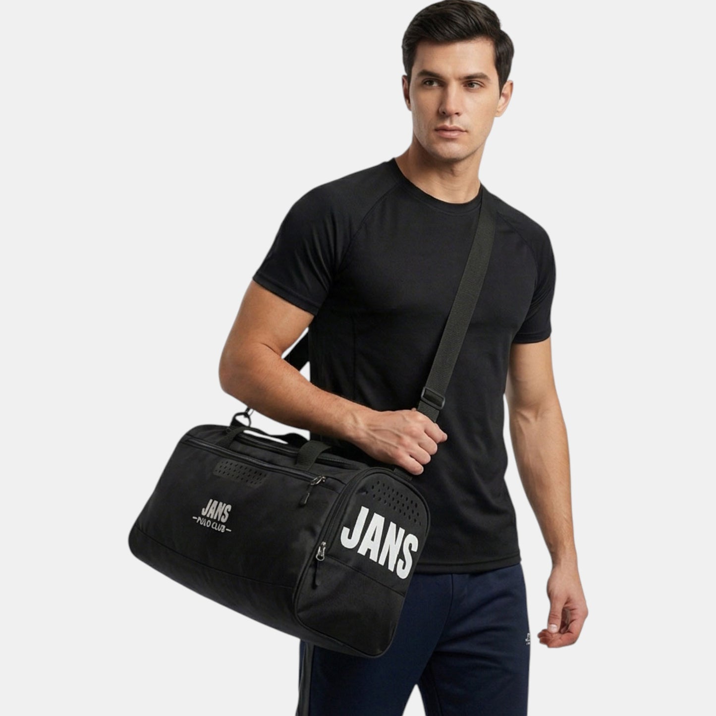 Lederax Ayakkabı Bölmeli Spor Çantası Fitnes Çantası Seyahat Çantası LD637