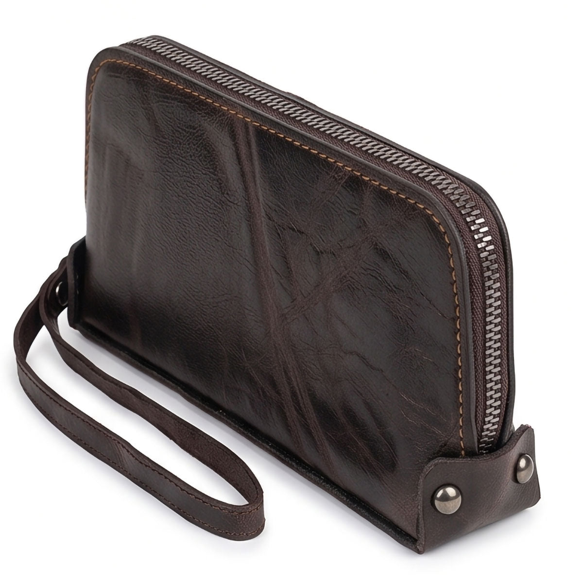 Lederax Hakiki Dana Derisi Bileklikli Pouch Çanta LD662