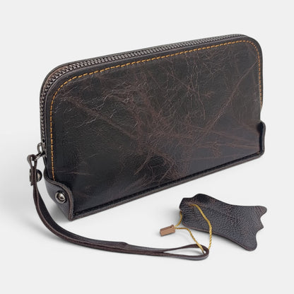 Lederax Hakiki Dana Derisi Bileklikli Pouch Çanta LD662