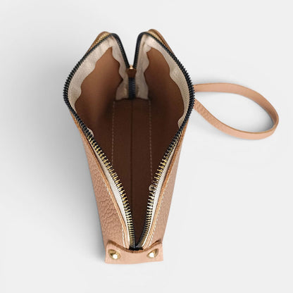 Lederax Hakiki Dana Derisi Bileklikli Pouch Çanta LD662