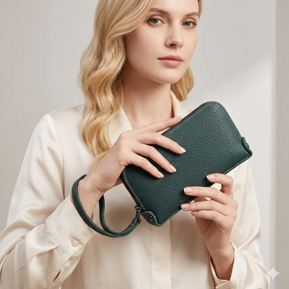 Lederax Hakiki Dana Derisi Bileklikli Pouch Çanta LD662