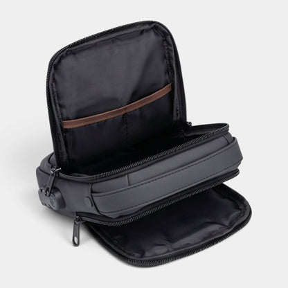 Lederax Şifreli Kilitli USB Çıkışlı Çapraz Göğüs ve Omuz Çantası Bodybag LD680