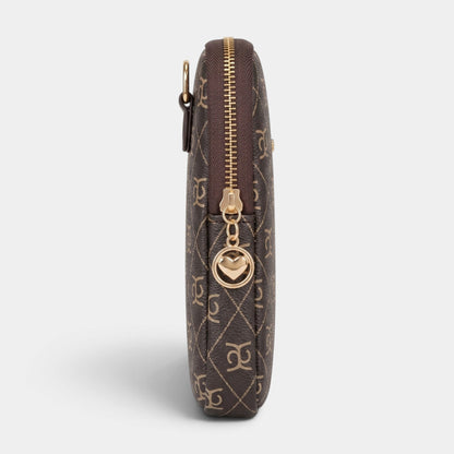 Lederax Monogram Desenli Mini Telefon Çantası LD681