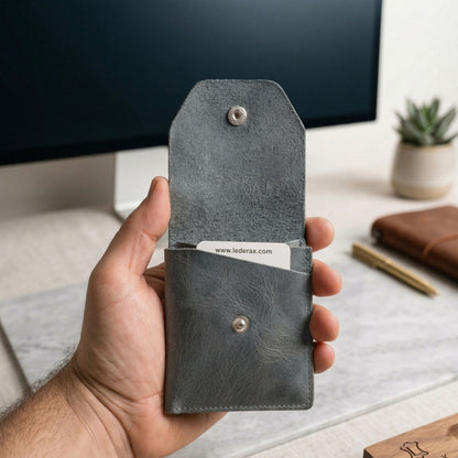 Lederax Hakiki Crazy Deri Minimalist Kartlık Cüzdan LD700