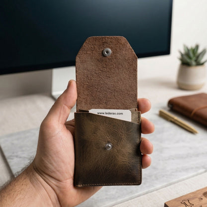 Lederax Hakiki Crazy Deri Minimalist Kartlık Cüzdan LD700