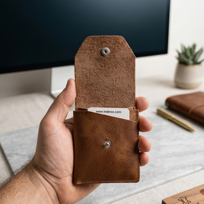 Lederax Hakiki Crazy Deri Minimalist Kartlık Cüzdan LD700