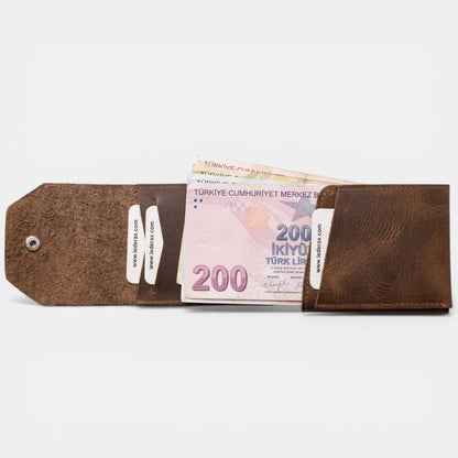Lederax Hakiki Crazy Deri Minimalist Kartlık Cüzdan LD700