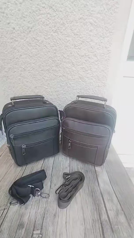 Lederax Hakiki Deri Çelik Kasalı Orta Boy Dikey El Çantası LD507